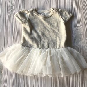 Gold sweater tutu dress